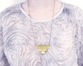 V Steps Brass Necklace
