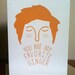 Ginger greeting card, handmade, red head, hand drawn greeting card
