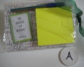 Acrylic Notepad  with Sticky Notes & Verse for Kids - Black and White with Brights
