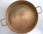 Large Vintage Copper Tray With Handles