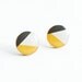 Mustard geometric earrings studs