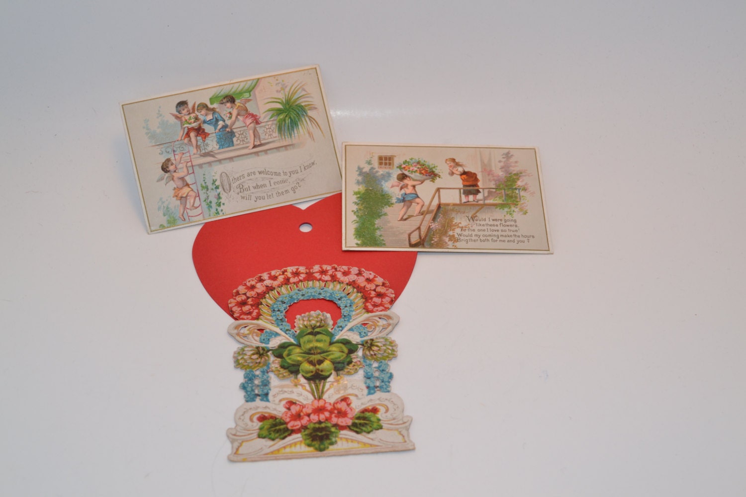 Valentines Cards lot of 3  scrap booking card making valentines day decor