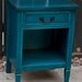 Sleek Peacock Blue Nightstand