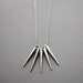 Silver Metal Spike Necklace - Geometric Statement Necklace - Modern Handmade Jewellery