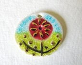 Ruby Flower Pendant