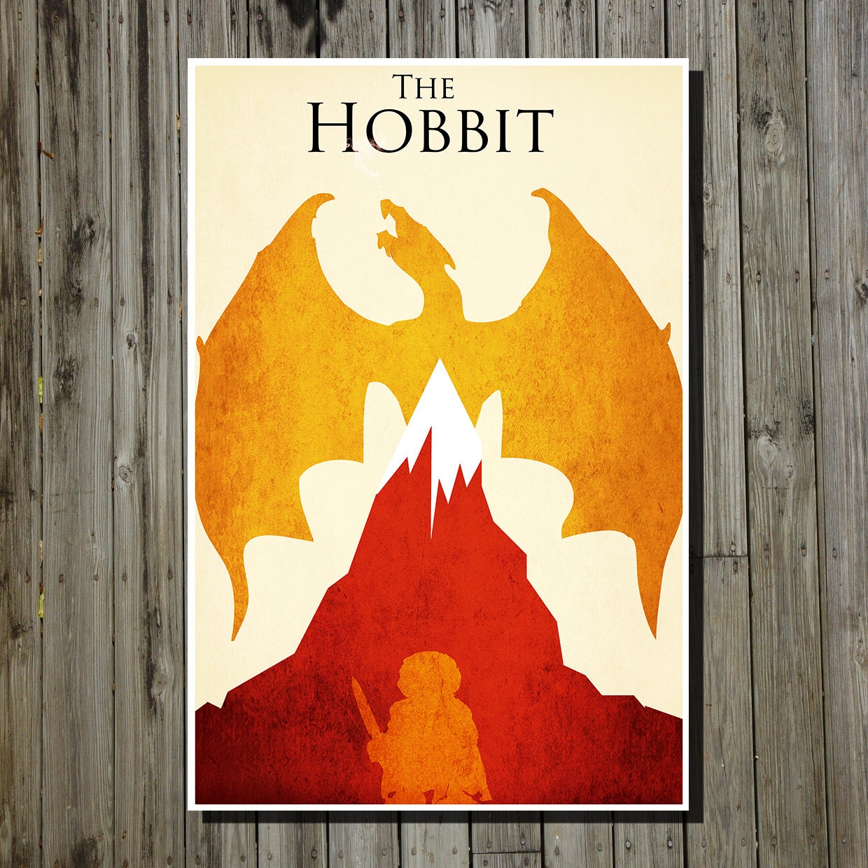 The Hobbit Lord of the Rings retro poster minimalist art movie print LOTR art poster print 11x17 The Hobbit