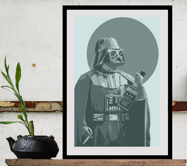 Star Wars movie poster print Darth Vader, DARTH FADER Limited 50 Prints Signed