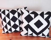 Black & White Geometric Pillows