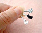 Custom tiny kitten on a miniature spoon - a micro portrait of your cat