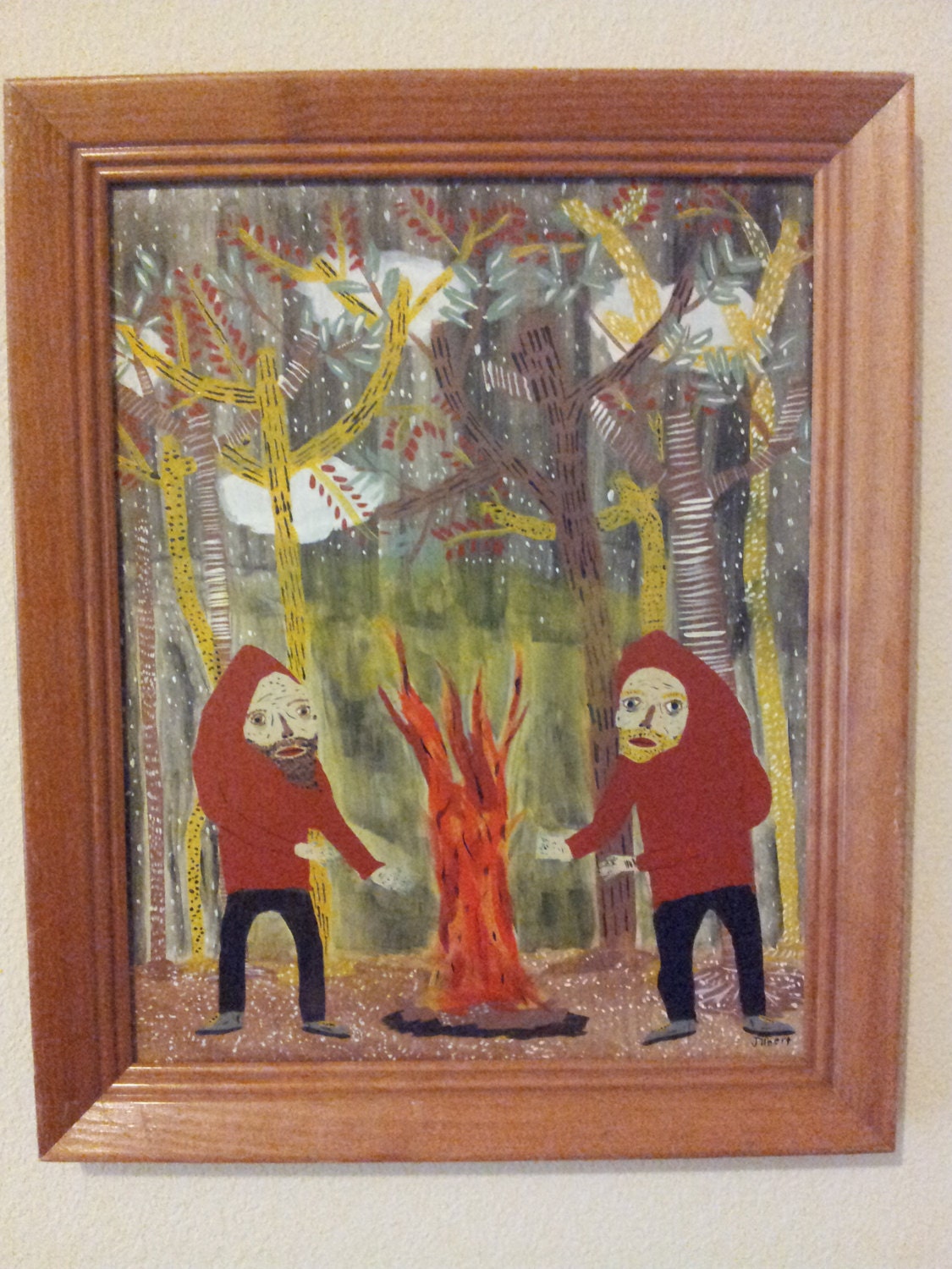 Woodsmen painting (11" x 14")