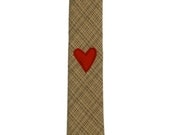 Frankie Four Handmade Tan Skinny Valentine's Necktie