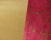 Handmade Blank Journal/Sketchbook - Gold and Orchid/Magenta