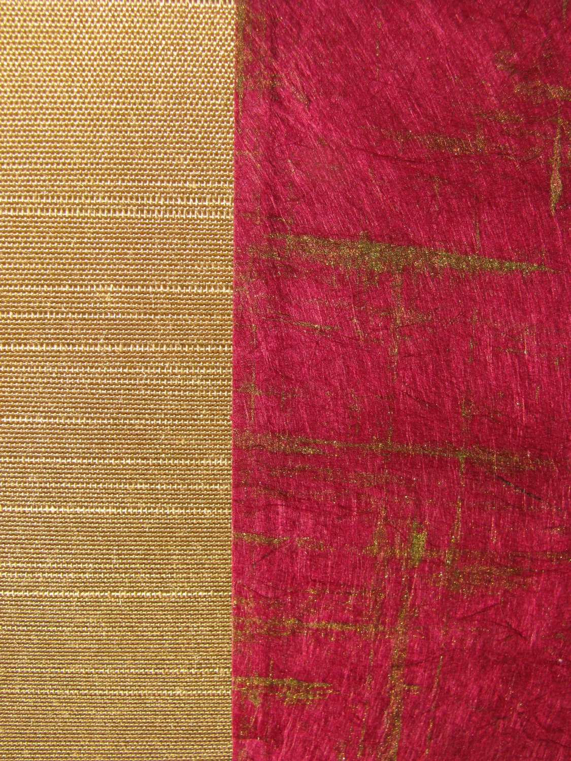 Handmade Blank Journal/Sketchbook - Gold and Orchid/Magenta