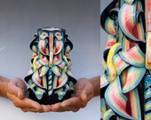 Black candle - Carved candles - Unique candle