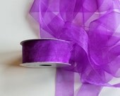 Organza Ribbon - 25 yard Spool of 1 1/2" wide Purple Haze