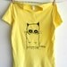 grumpy cat yellow tshirt  womens