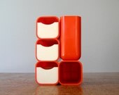 Mod Orange Plastic Organizer / Caddy