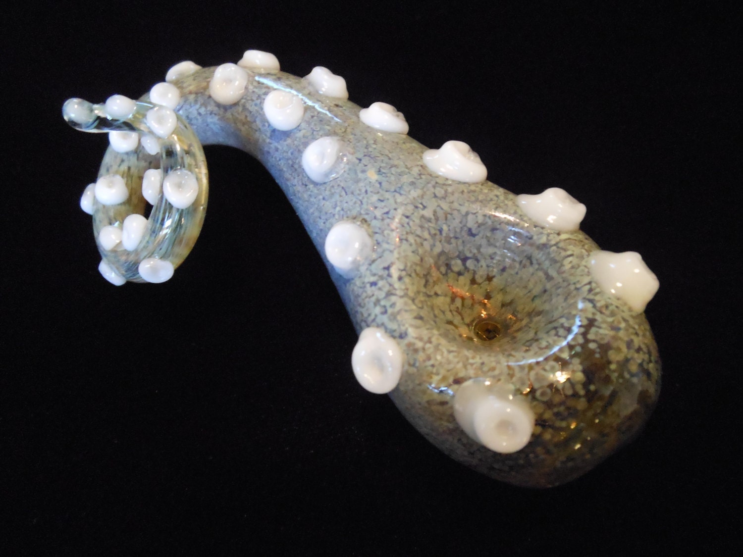 Glass Pipe - Blown Glass Pipe - Tobacco Pipe - Tobacco - Octopus - Octopus Tentacle - Fumed