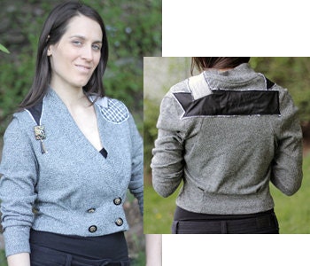 Chalkboard Express Yourself Sweater - Upcycled Couture