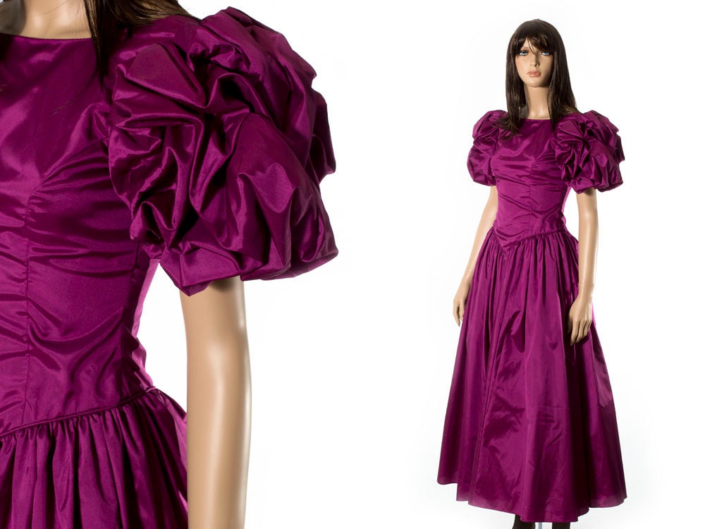 Vintage Magenta Purple Bridesmaid Prom Dress size XS. Evening Party Floor Length