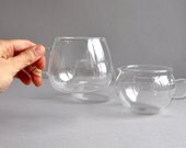 Jenaer Glass Creamer & Two Mugs - Set of 3