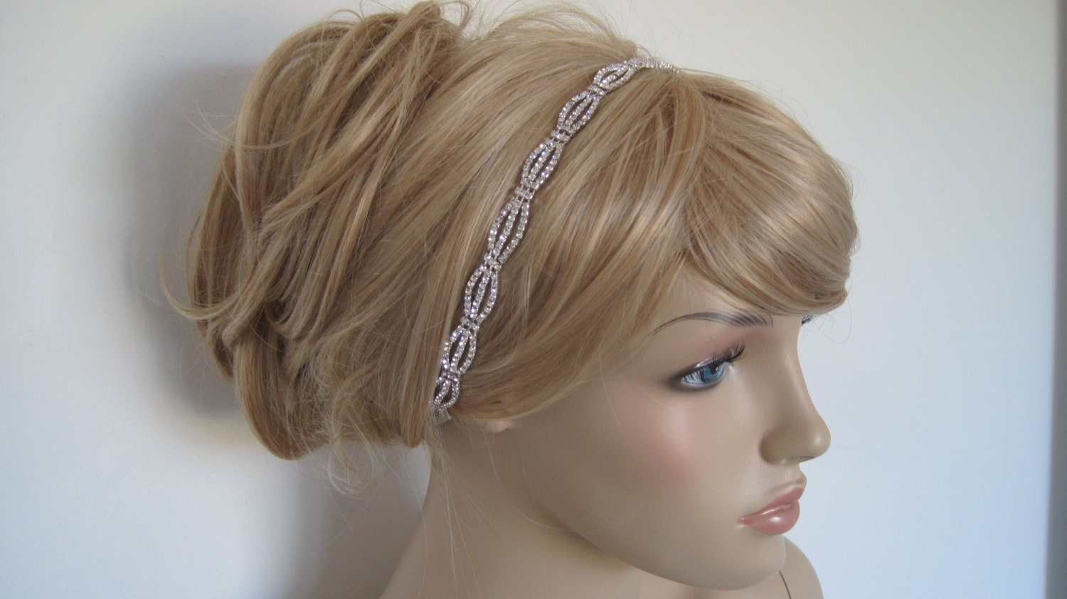 Boho wedding headband,beaded wedding headband,bridal headband,wedding headband 3 row