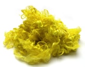 Lincoln Longwool Locks for Spinning, Felting, Carding hand-dyed in "Sun Yellow" 2 ounces