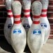 Vintage Plastic Coated Wood Core Bowling Pins - Supplies