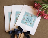Fan Wedding Programs, fan program, Satin Ribbon Bow in color choice, Ceremony Programs, Contemporary, CHOOSE COLORS