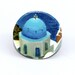 Santorini Church Painted on Rosewood Ring
