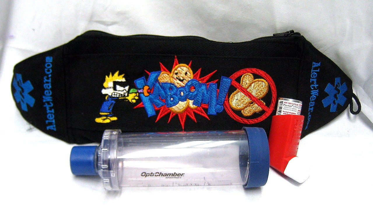 Custom Inhaler / Chamber / Epi-Pen Fanny Pack / Case with Personalized Interior