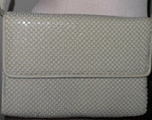Vintage Purse Handbag Whiting and Davis Cream Mesh Convertible Clutch