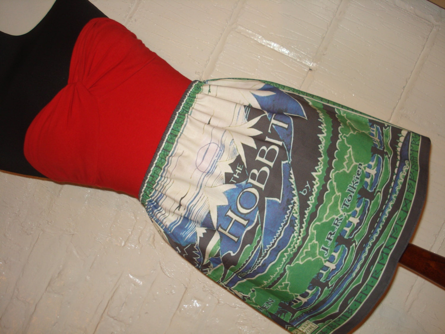 Hobbit Mini Skirt - High Waisted Ladies Skirt - Handmade and Ready to Ship