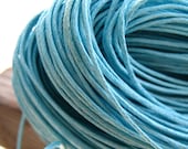 Waxed Cotton Cord, Light Blue, 1mm, 10 yards, 30 feet