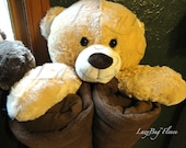 Plush Toy Bear Toddler Fleece Animal Blanket Baby Playmat Unique Photo Prop READY TO MAKE