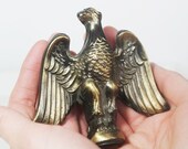 Vintage Metal Eagle Flagpole Finial Vintage Brass Eagle Home Decor Eagle Pole Topper Flag Topper