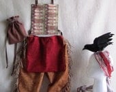 Child's Tonto or Native American Costume, 4 pieces, Size 8 to 10, Ready To Ship Now