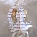 Moon and Banner Wedding Cake Topper- Vintage Bride And Groom - Outlined in Silver Glitter