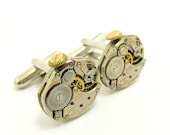 Steampunk Watch Cuff Link, Antique Cufflinks from Watch Movements