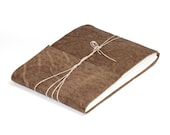 Rustic Brown Leather Journal or Leather Sketchbook, Large Sized, Handbound Photo Album