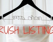Personalized Bridal Hanger RUSH LISTING for Wedding Dress