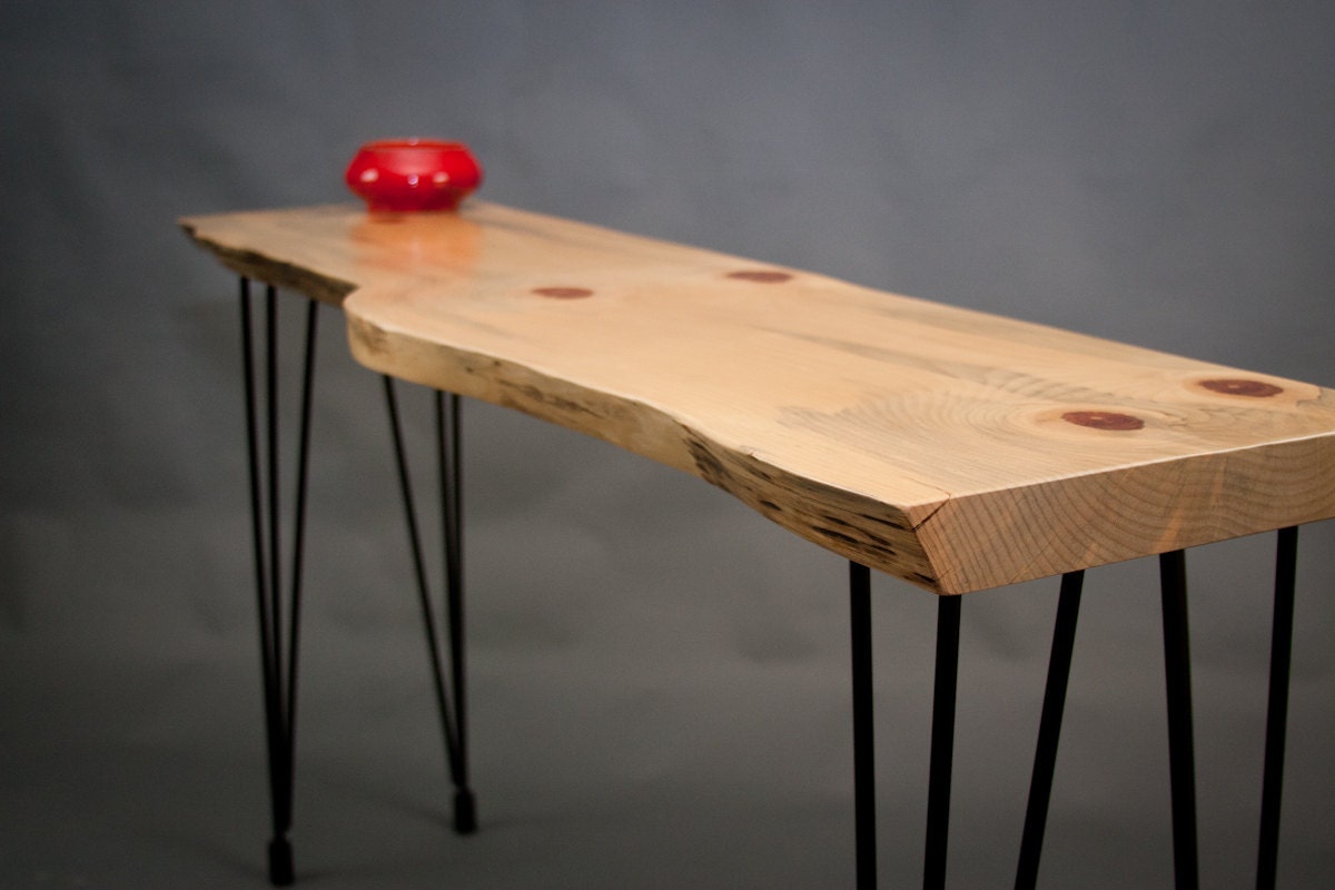 Monkey Puzzle Wood CONSOLE TABLE - Midcentury - Rustic - Reclaimed