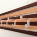Coat Rack Wall Hanging 6 Double Hook Wood & Metal Modern Oak and Espresso Finish