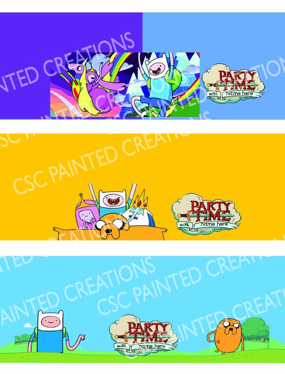 Treat Bag Toppers- Adventure time theme