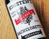 Bachelorette Party Wine Labels, Set of 18