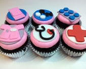 Nurse - Pick Your Pieces, Edible Fondant Cupcake or Cookie Toppers
