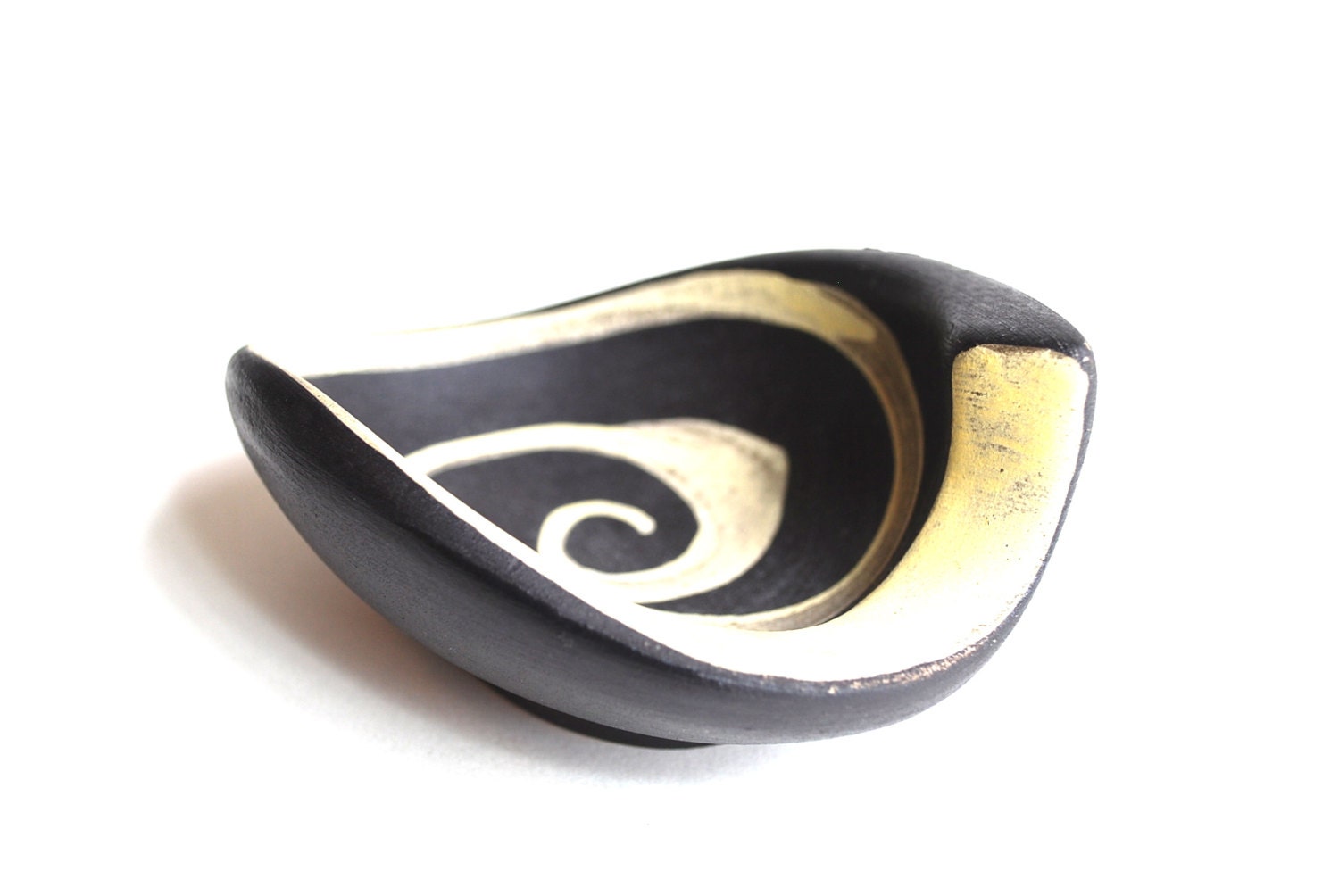 Mid Century Modernist Abstract Pottery Sculpture by Ruscha Very Rare