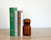 Vintage Amber Brown Apothecary Jars Made in Belgium, Sold Individually