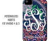 Personalized iPhone 4 or iPhone 5 Inserts
