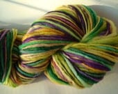 Handspun Yarn Thick & Thin Singles "Lilacs" 198 yds